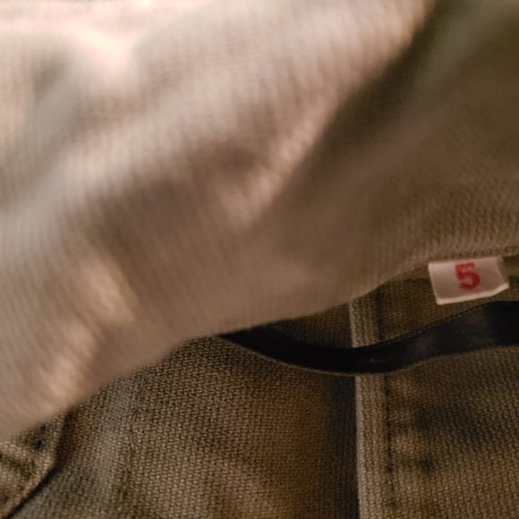 Vintage German Military Shirt Mens Green Long Sleeve Germany Pockets Army Size 5 - Picture 3 of 8